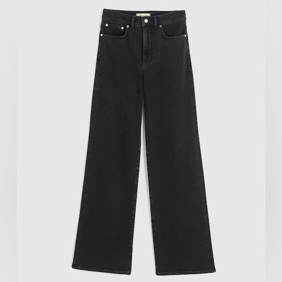 Madewell The Wide-Leg Jean in Black Frost Size 23 NWT - Picture 6 of 13